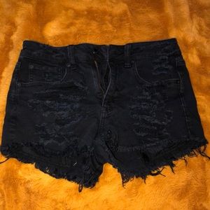 American eagle black stretch shorts